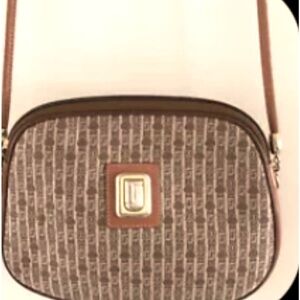 Judith Leiber logo Canvas leather Bag handbag crossbody
